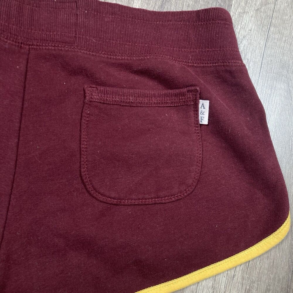 Y2K Abercrombie Fitch Shorts L Micro Mini Low Rise Sweat Terry Cloth Sporty - Picture 5 of 6